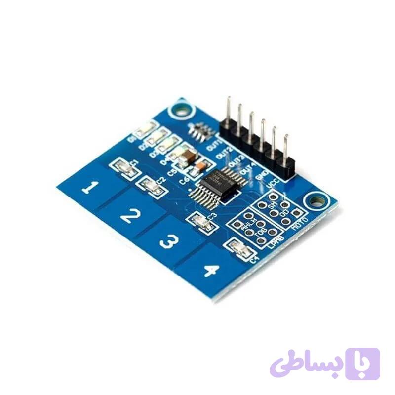 ماژول کی پد 1×4 لمسی خازنی TTP224 — تصویر 1