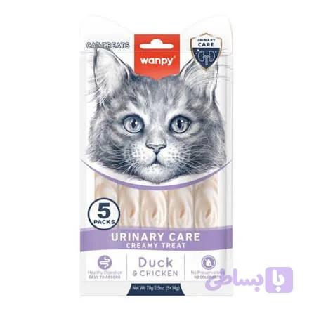 بستنی گربه ونپی مدل یورینری (Urinary Care) با طعم اردک و مرغ – 1 عدد