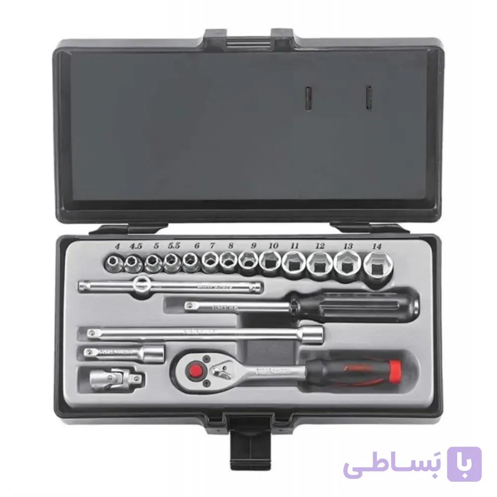 جعبه بکس 2203M-5 فورس ( 19 پارچه 1/4 اینچ )