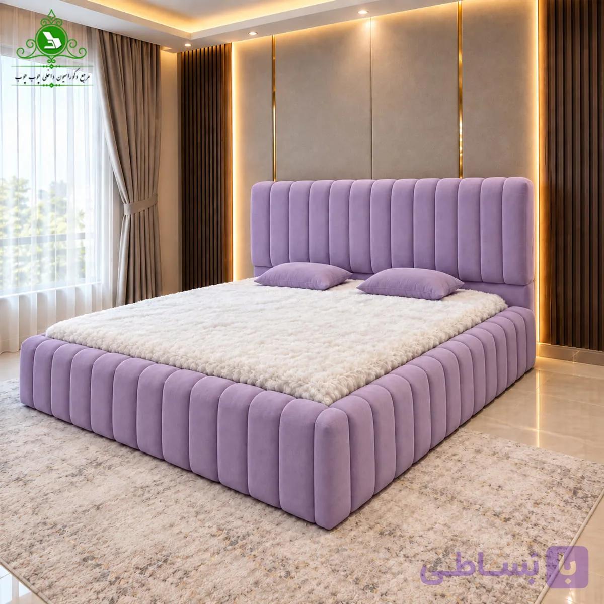 تخت خواب دو نفره چستر مدل موازی لمسه — تصویر 1