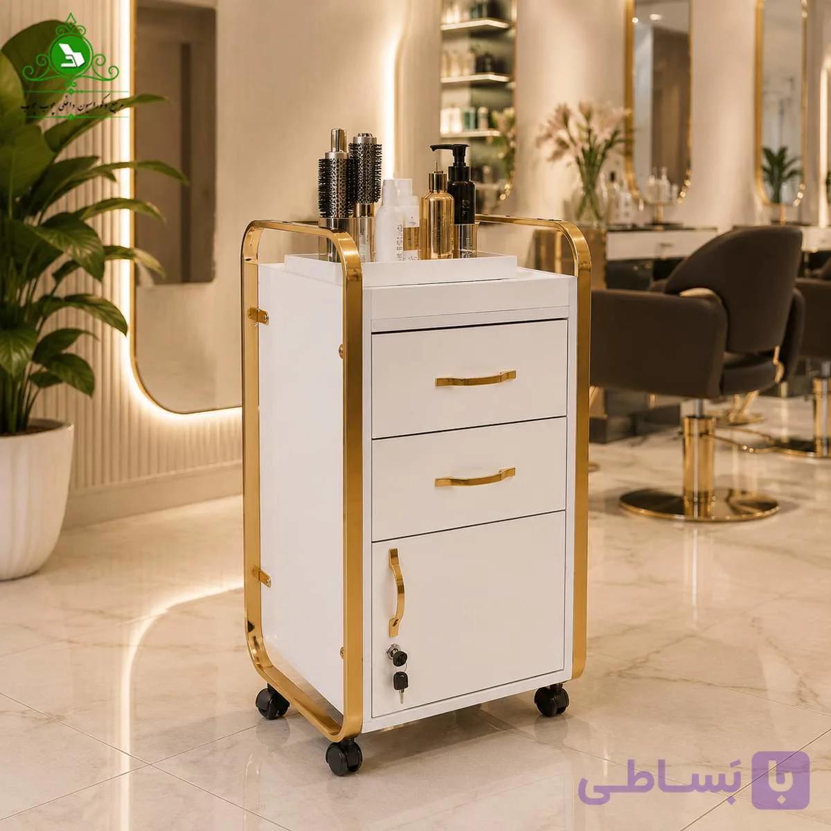 ترولی آرایشگاهی مدل بغل فلزی — تصویر 1