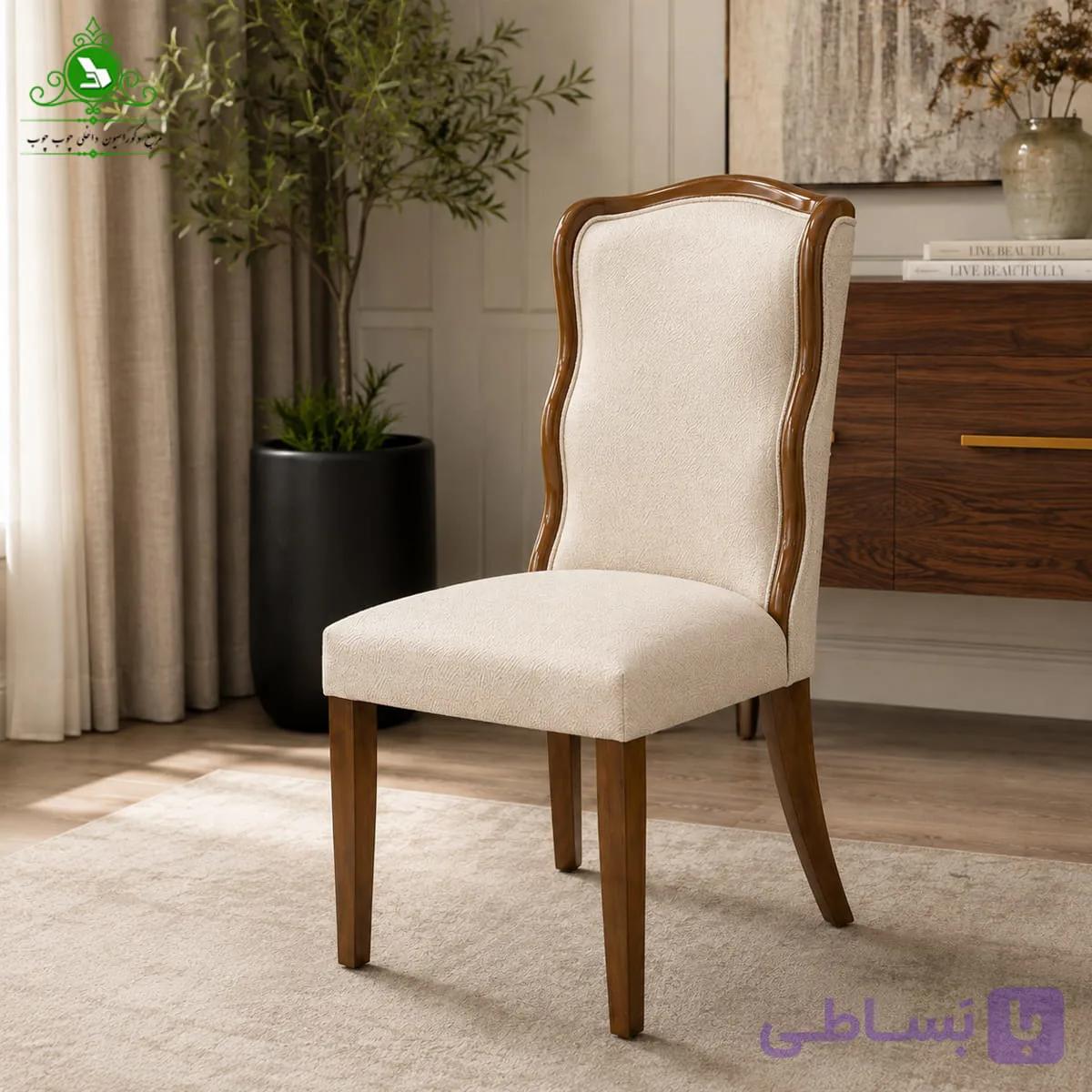 صندلی ناهارخوری چوبی مدل فلامینگو — تصویر 1