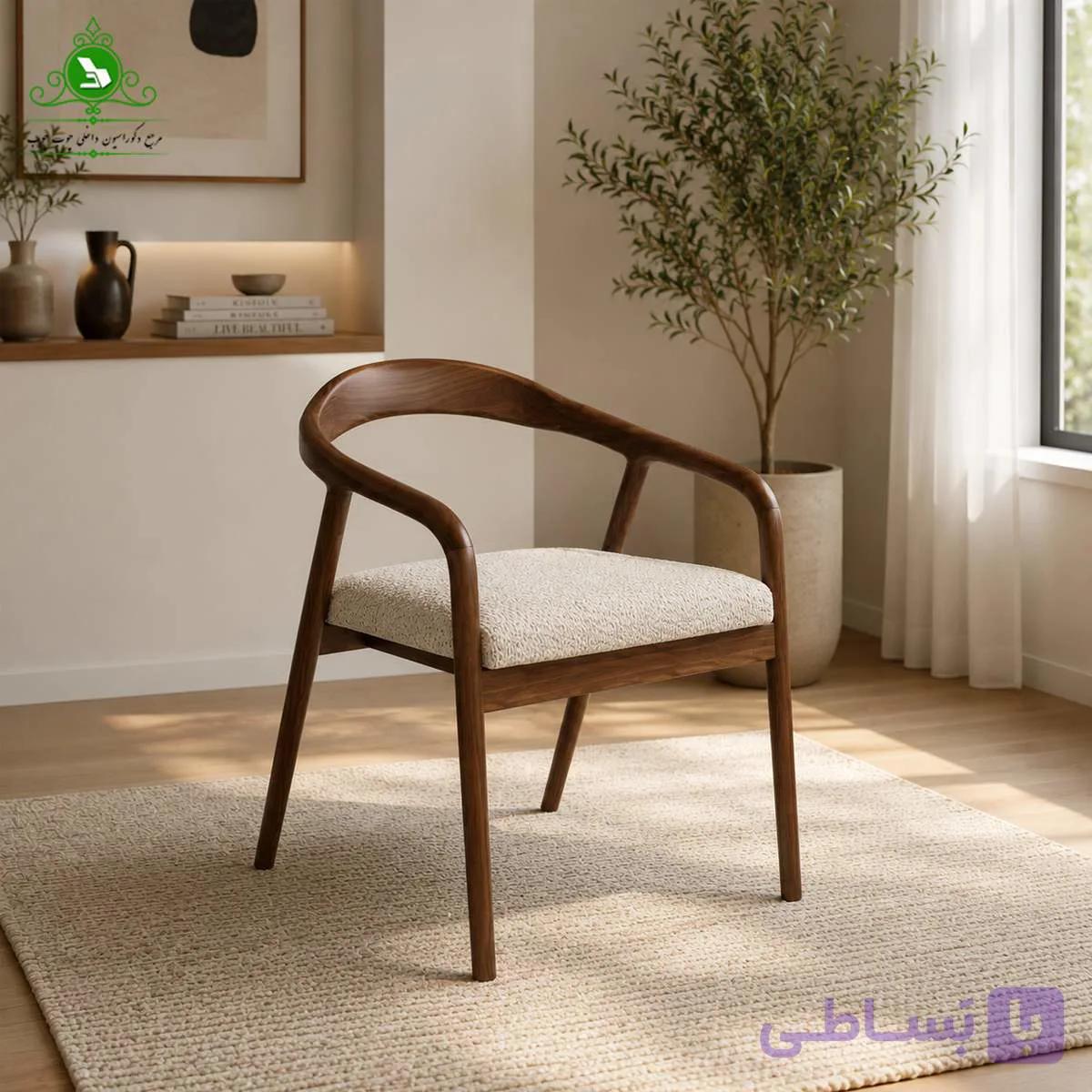 صندلی ناهارخوری چوبی مدل پرنس — تصویر 1
