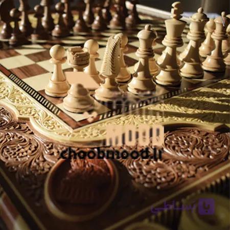 مهره شطرنج چوبی دست ساز (ست 32 عددی) — تصویر 1