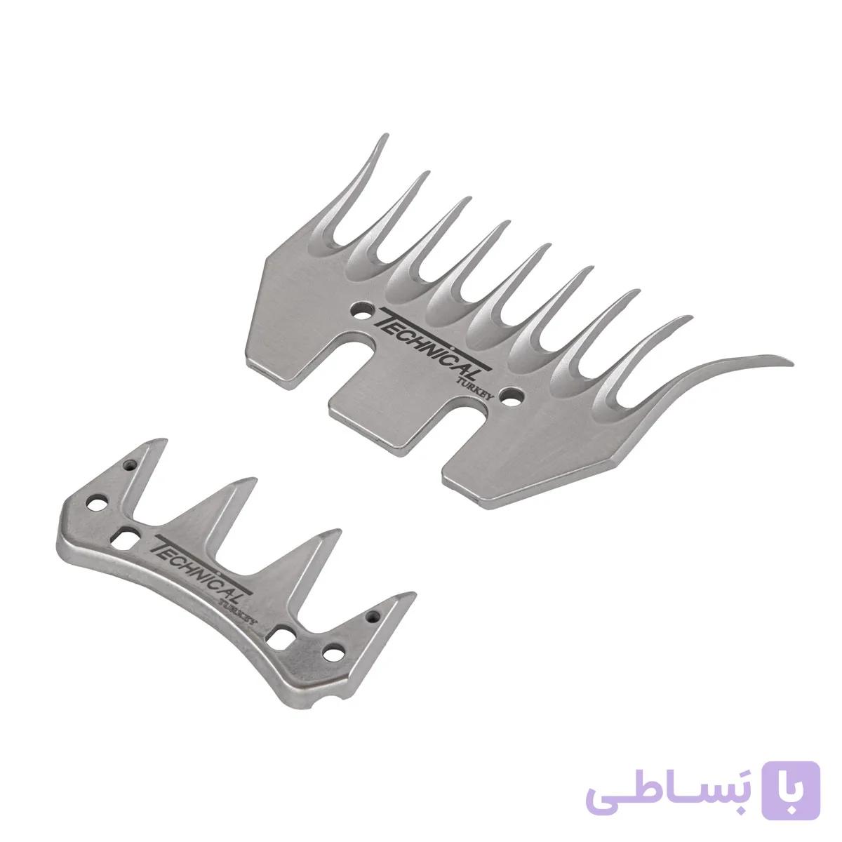 تیغه و شانه پشم چین تکنیکال سر صاف 9 دندانه