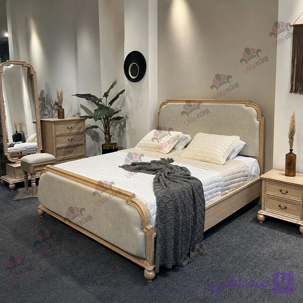 سرویس خواب دو نفره چوبی مدل سیلوا