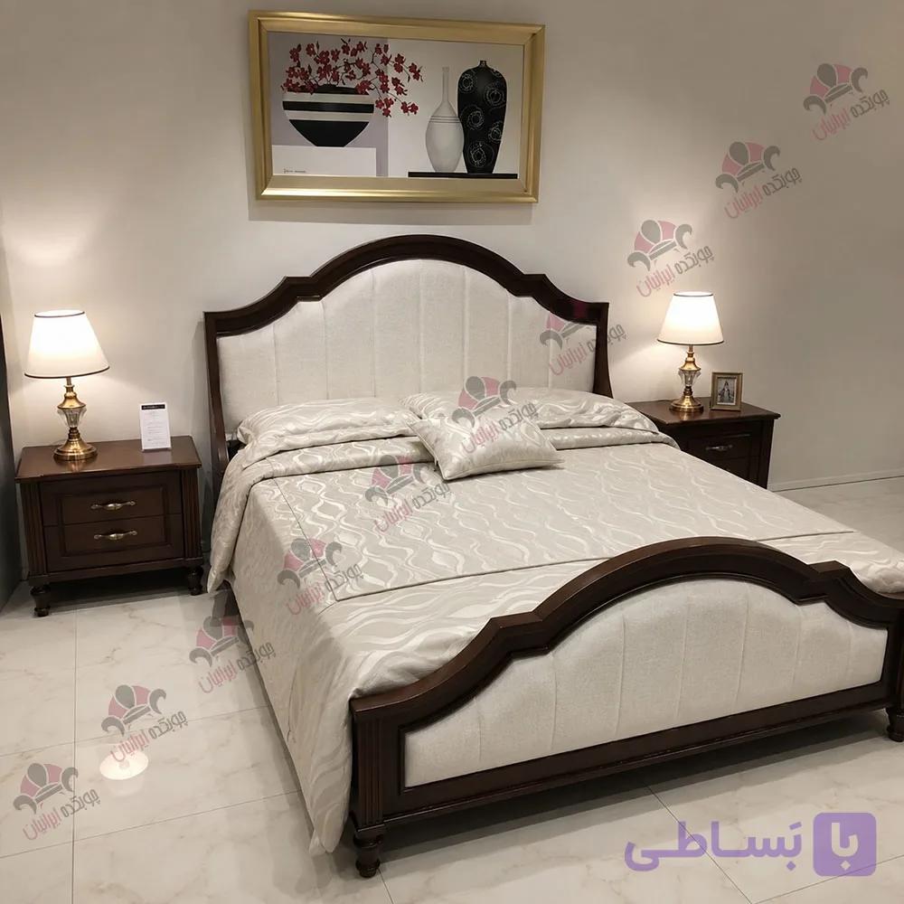 سرویس خواب دو نفره چوبی مدل سابرینو — تصویر 1