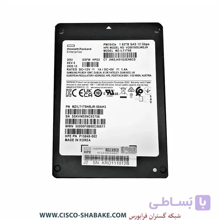 هارد SSD سرور HPE PM1643 1.92TB SAS 12Gbs 2.5inch MZ-ILT1T9A