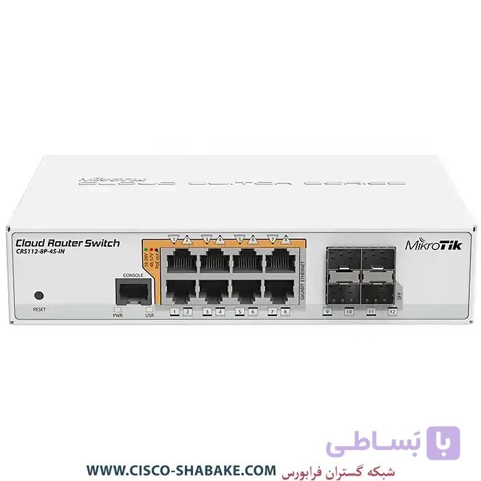 سوئیچ میکروتیک CRS112-8P-4S-IN — تصویر 1