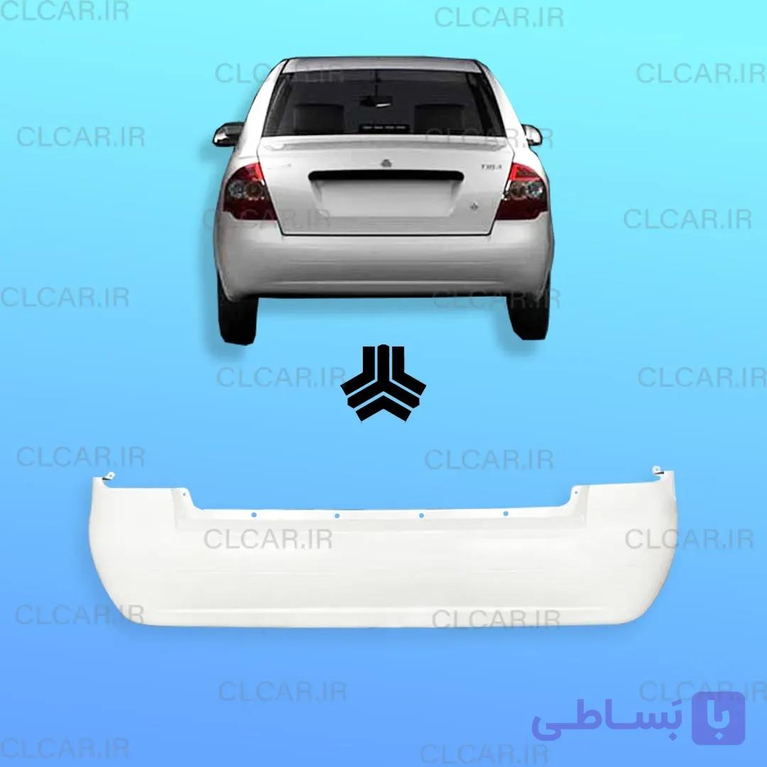 سپر عقب تیبا 2 رنگ سفید با کیفیت شرکتی کد (SA-TBA2)