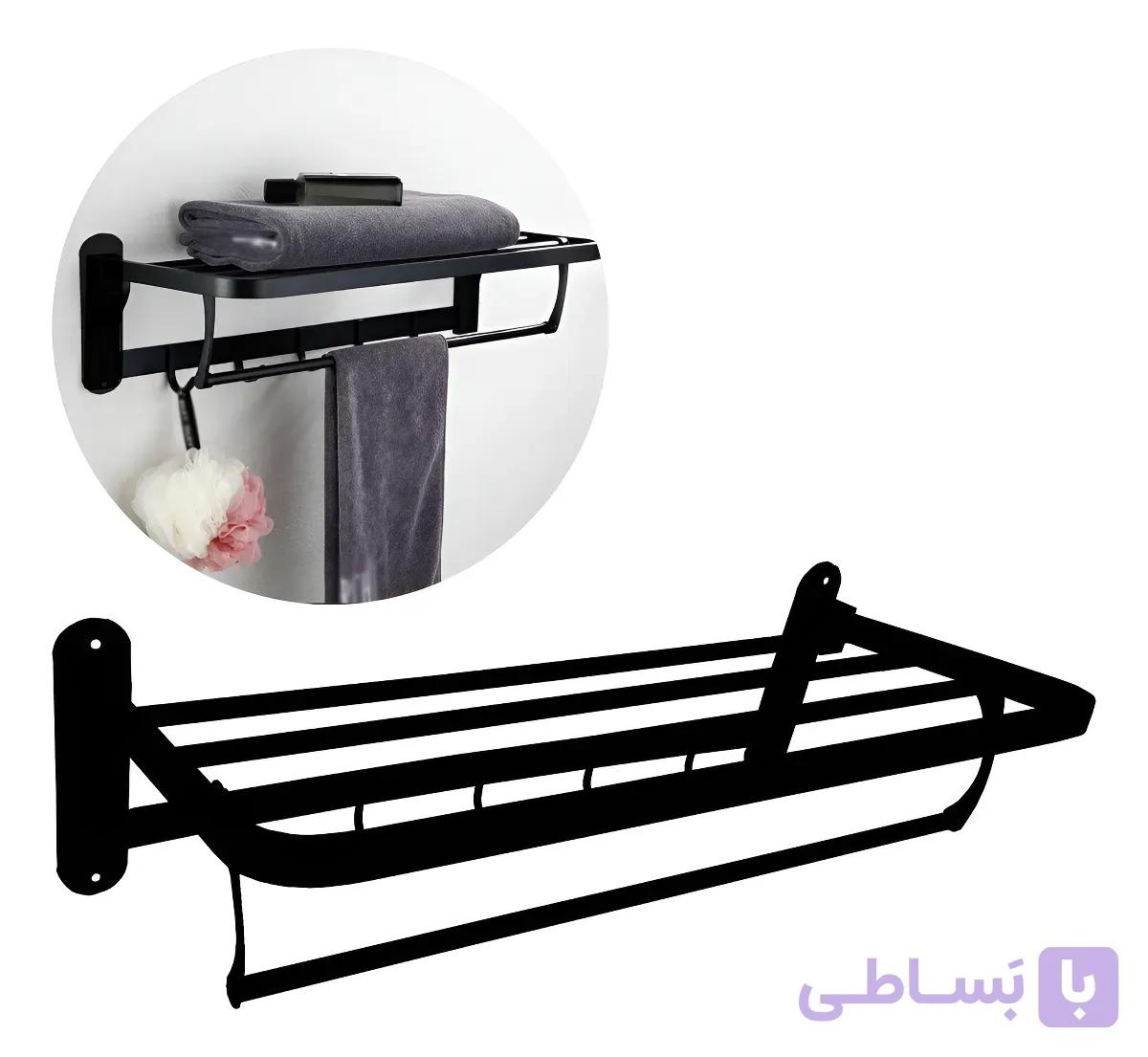 رخت آویز 60cm تاشو R59 – مشکی — تصویر 1