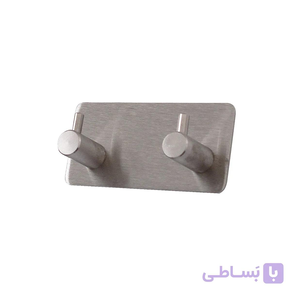 رخت آویز دو شاخه R1200-استیل — تصویر 1