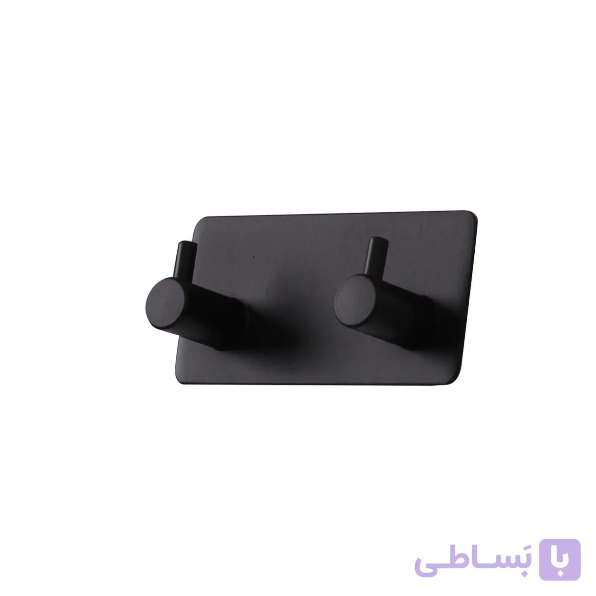 رخت آویز دو شاخه R3200-مشکی — تصویر 1