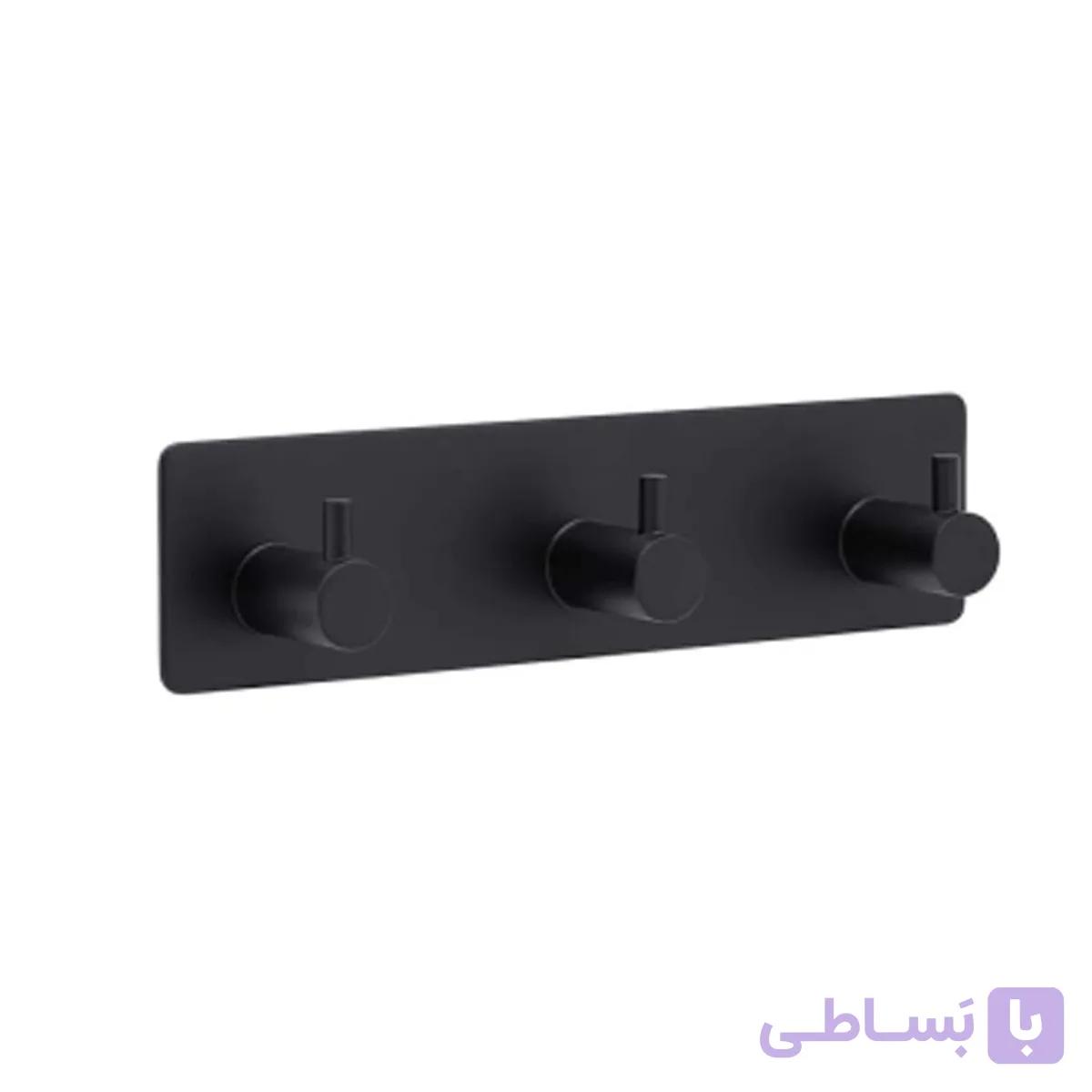 رخت آویز سه شاخه R3400 -مشکی — تصویر 1