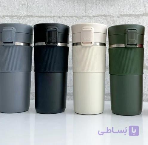 تراول ماگ دور سیلیکونی قفل دار — تصویر 1
