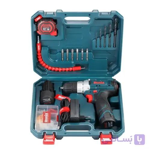 مجموعه 19 عددی دریل شارژی رونیکس مدل RS-8613 — تصویر 1