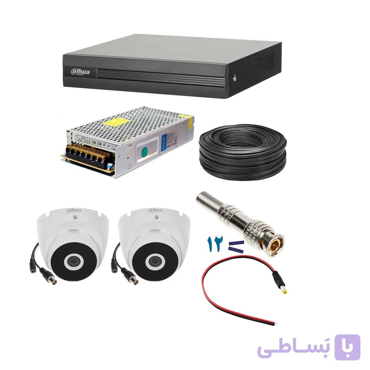 پک 2 دوربین مداربسته داهوا Full HD 1080P | T2A21P