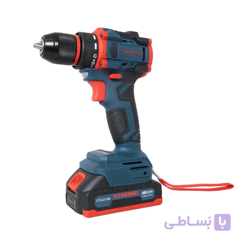 دریل شارژی براشلس 16 ولت استرانگ مدل STG2316B — تصویر 1
