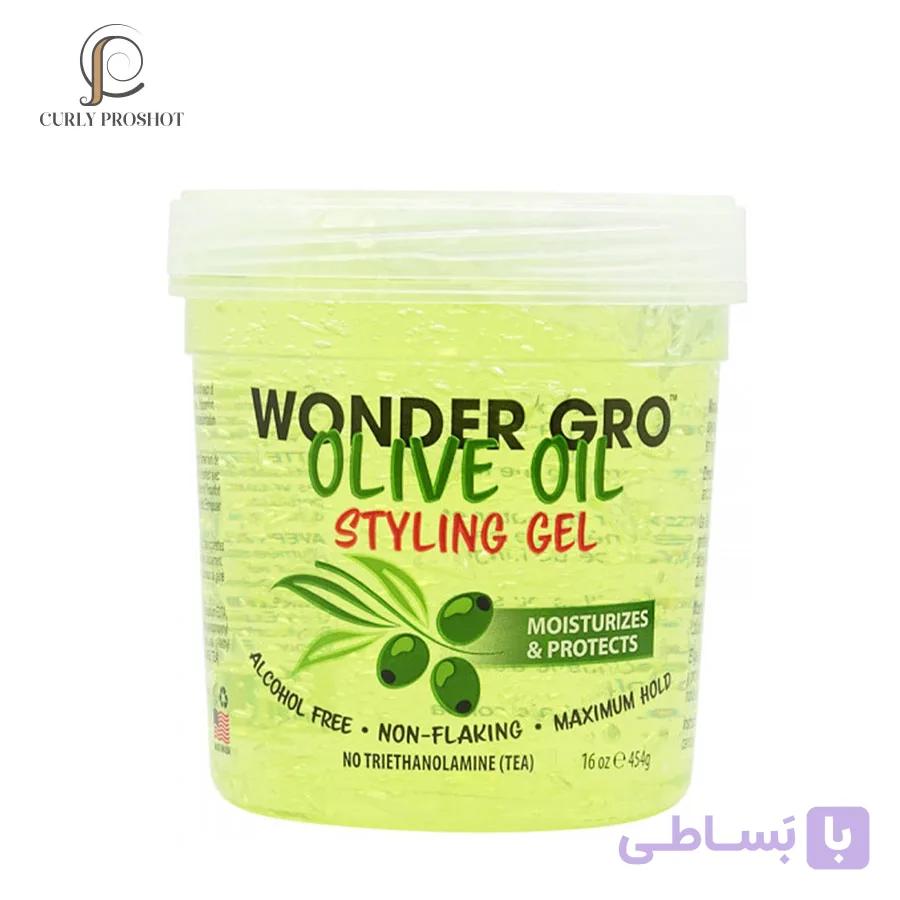 ژل مو زیتون واندر گرو Wonder Gro Olive Oil Styling Gel