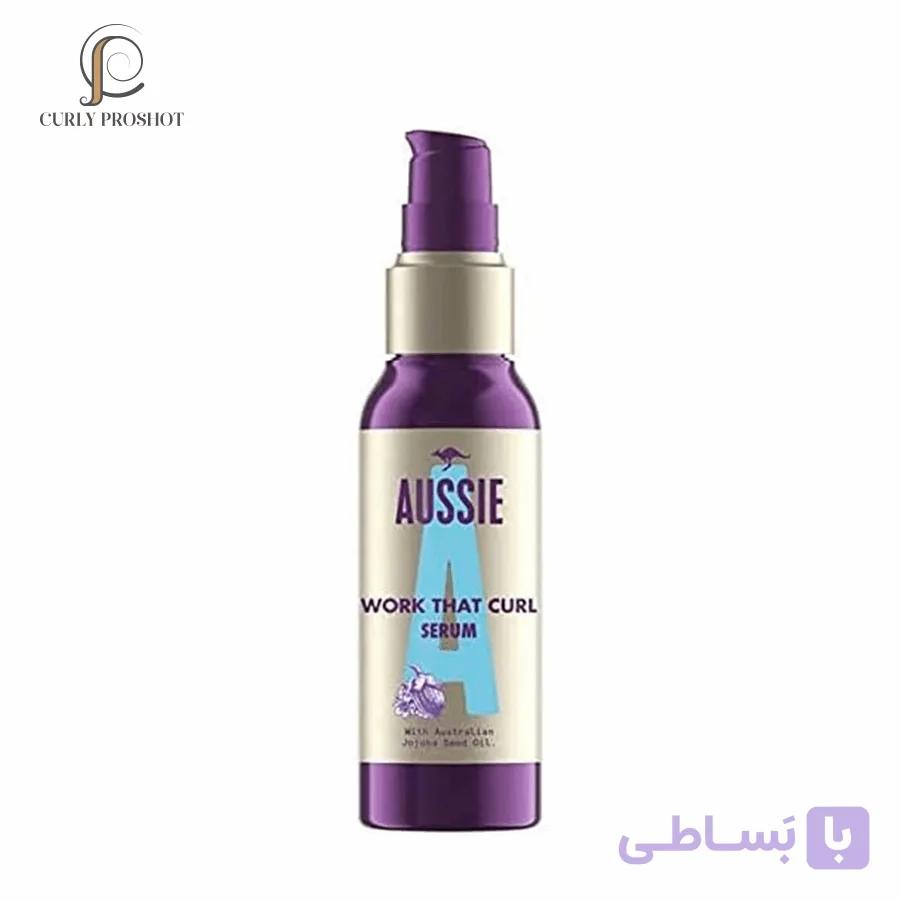 سرم بعد حمام مو فر برند Aussie حجم 90میل Aussie Work That Curl Serum — تصویر 1