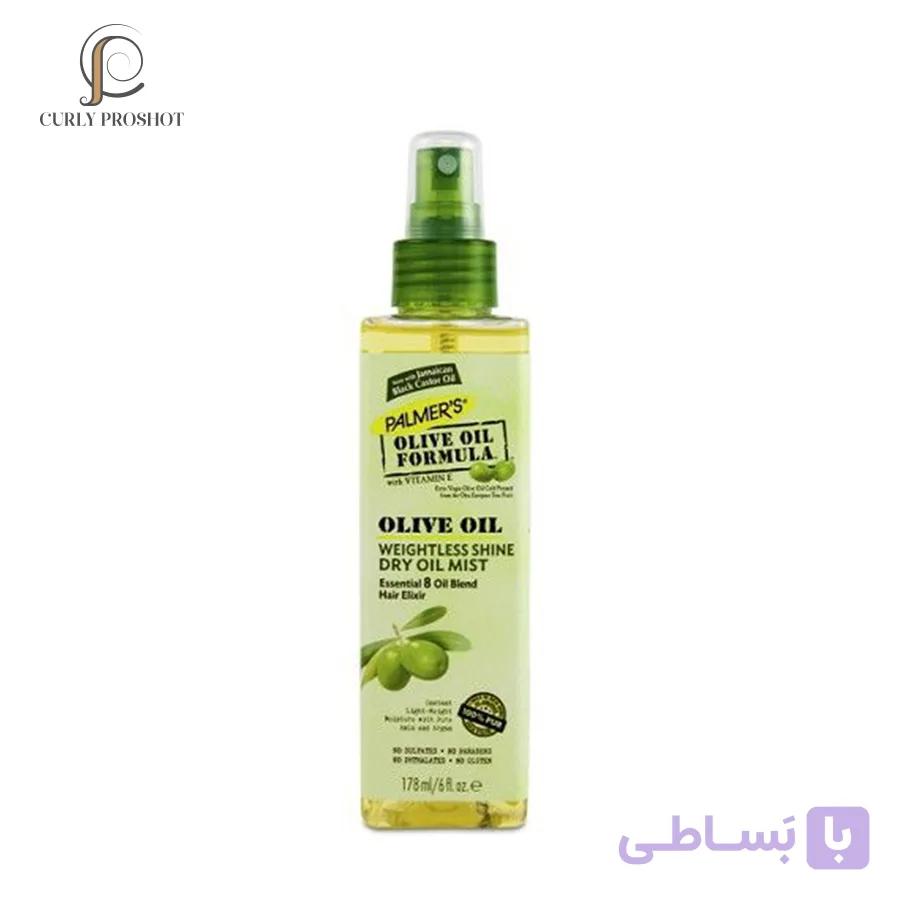 روغن محافظ تقویت و براق کننده مو پالمرز Palmers Olive Oil Weightless Shine Dry Oil Mist