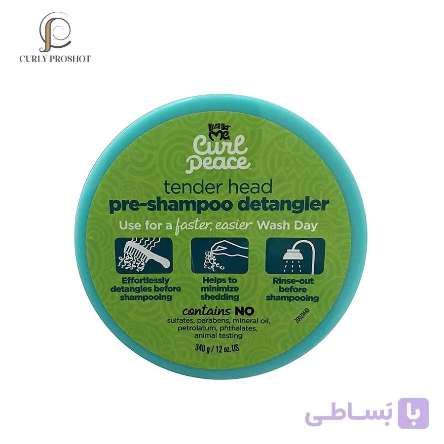مایع قوی باز کننده گره مو قبل از شامپو کودک جاست فور می Just For Me Kids Curl Peace Tender Head Pre-Shampoo Detangler — تصویر 1