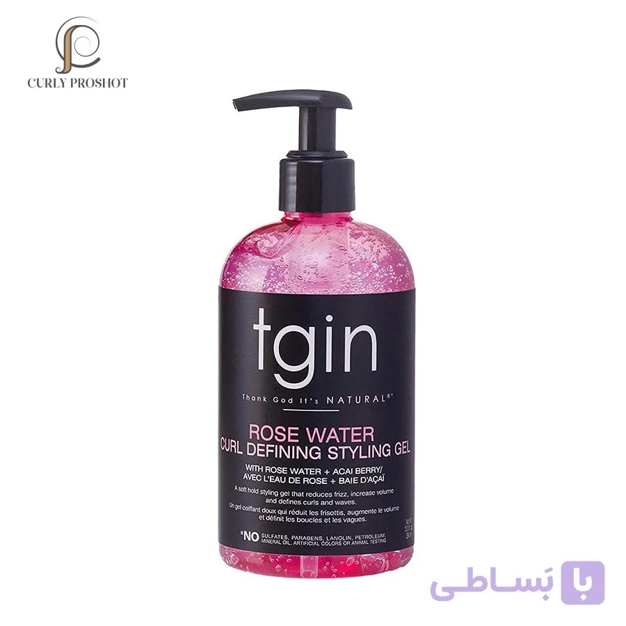 ژل حالت دهنده و کنترل وز مو رز واتر Tgin حجم 384 میل Thank God It’s Natural (tgin) Rose Water Defining Styling Gel — تصویر 1