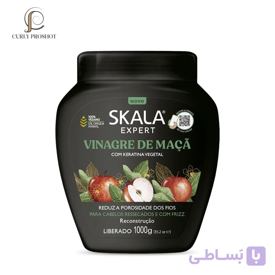 ماسک مو داخل حمام تخلخل زیاد پروتئین رسان و ضد وز قوی سرکه سیب اسکالا Skala Expert Creme Vinagre de Maca Apple Vinegar Cream 1000g