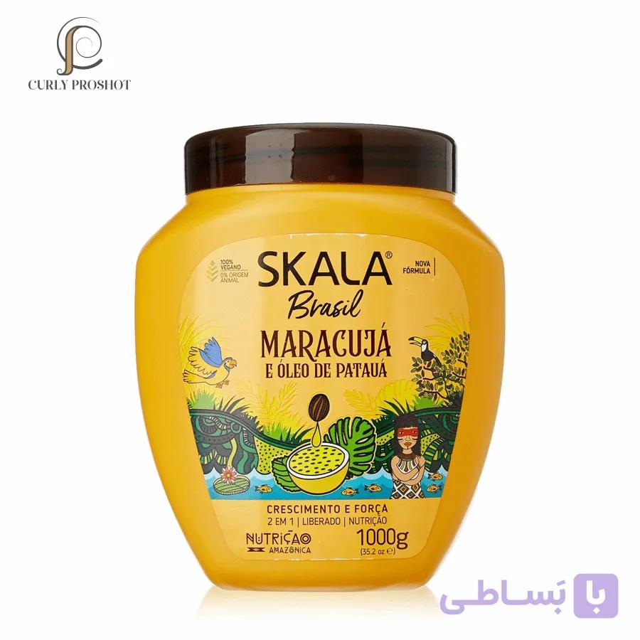 کرم حالت دهنده و بازسازی و احیای تار مو 2 در 1 پشن فروت اسکالا SKALA Brasil Maracuja Passion Fruit 1000g — تصویر 1