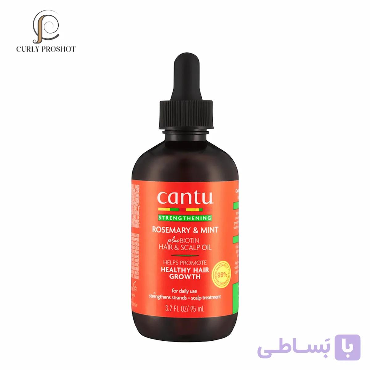 روغن محرک رشد مو و ضد ریزش بیوتین کنتو ( سایز بزرگ ) Cantu Biotin-Infused Strengthening Hair & Scalp Oil 95ml — تصویر 1