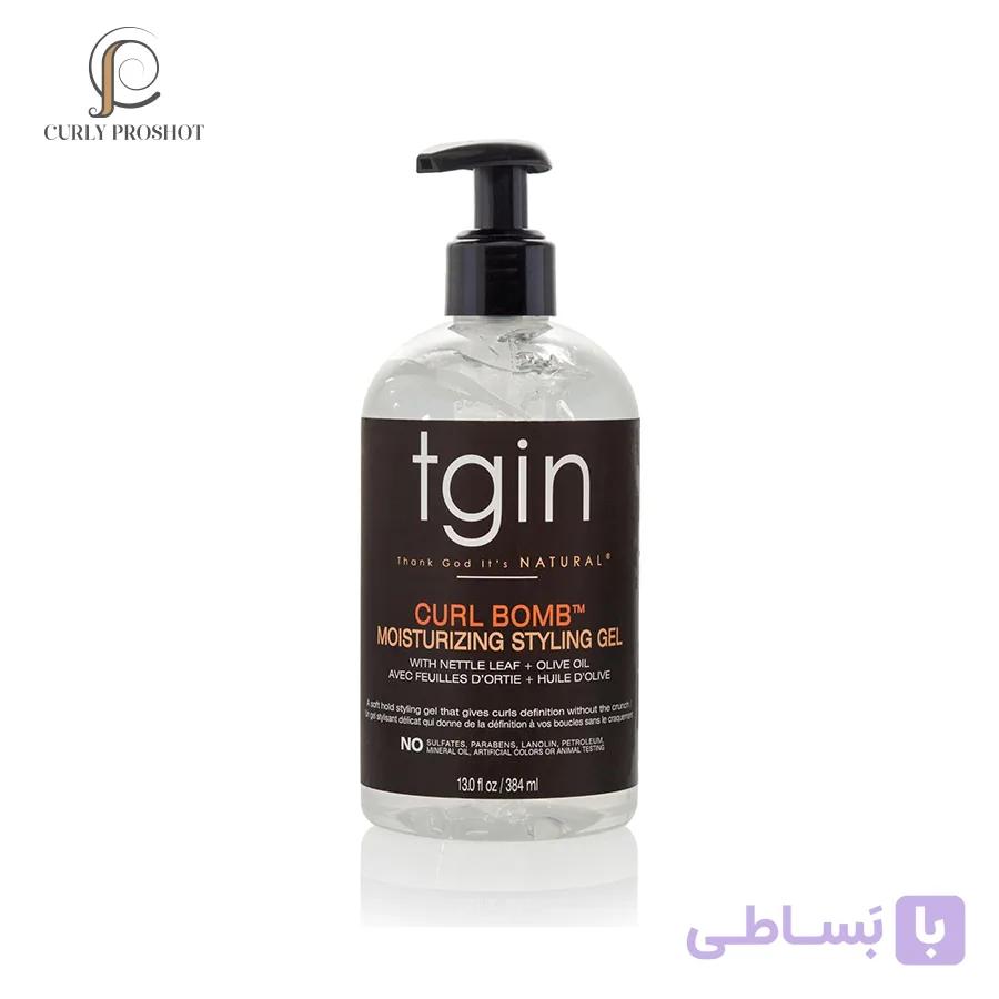ژل حالت دهنده و آبرسان قوی مو Tgin حجم 384 میل Thank God It’s Natural (tgin) Curl Bomb Moisturizing Styling Gel — تصویر 1