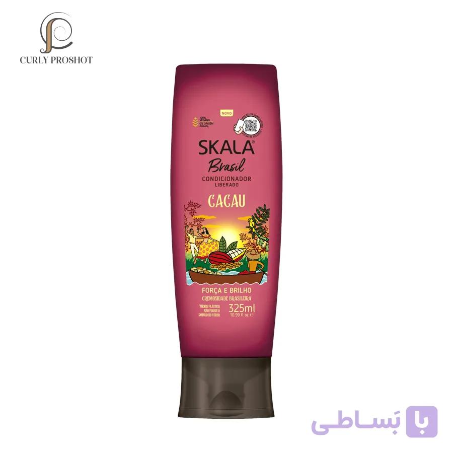 نرم کننده داخل حمام رفع کدری و شکنندگی موی ضعیف اسکالا Skala Brasil Cacau Hair Conditioner 325ml