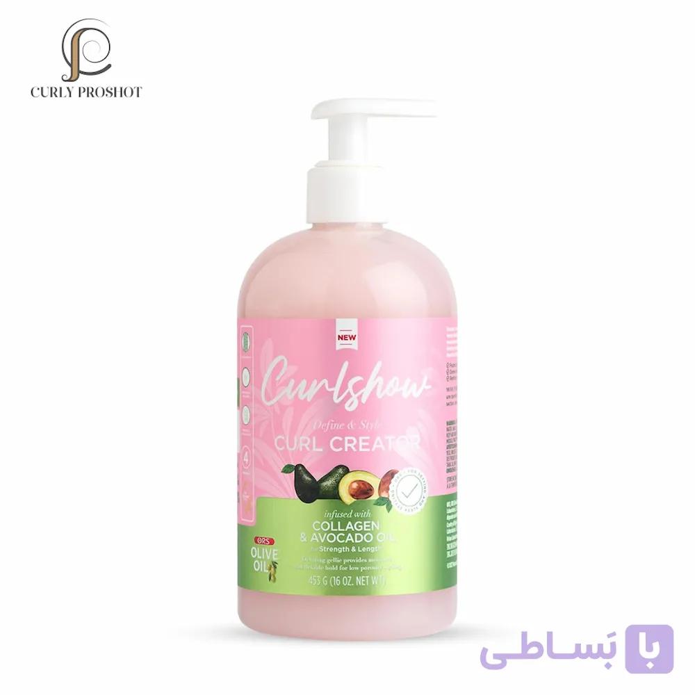 ژل عنکبوتی حالت دهنده مو با تخلخل کم کلاژن و آووکادو Ors حجم 340 گرم ORS Olive Oil Curlshow Collagen & Avocado Oil Curl Creator — تصویر 1