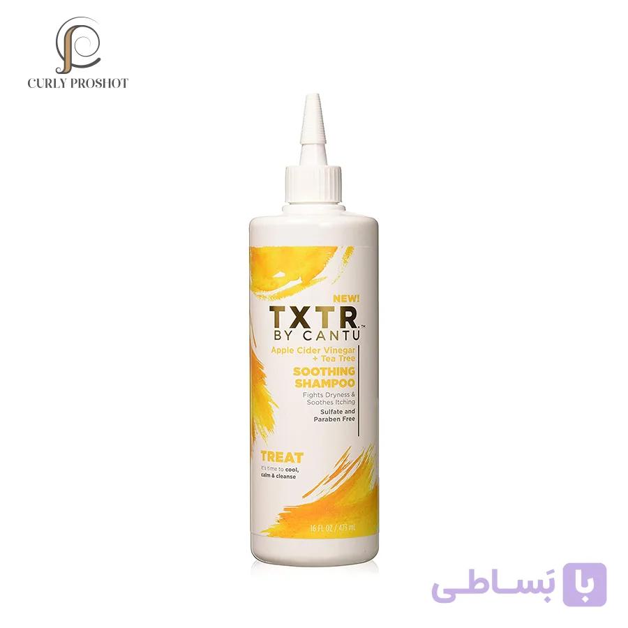 شامپو تسکین کننده ی کف سر سرکه سیب کنتو Cantu Txtr By Apple Cider Vinegar + Tea Tree Soothing Shampoo0