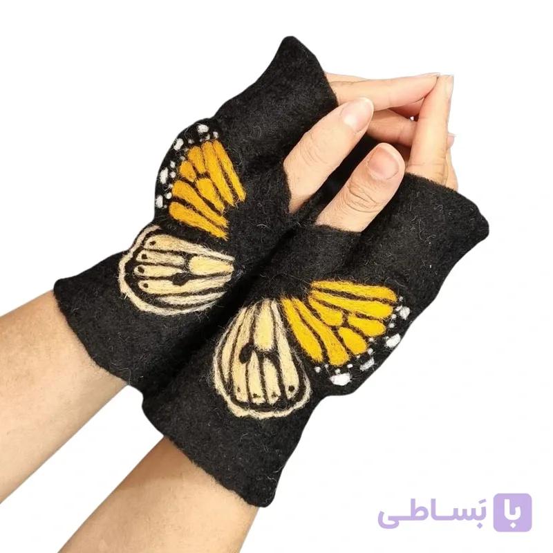 دستکش نمدی طرح پروانه — تصویر 1