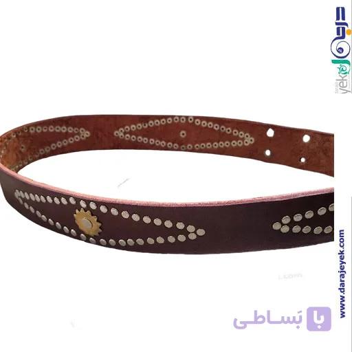 کمربند میخکوب چرم گاوی — تصویر 1