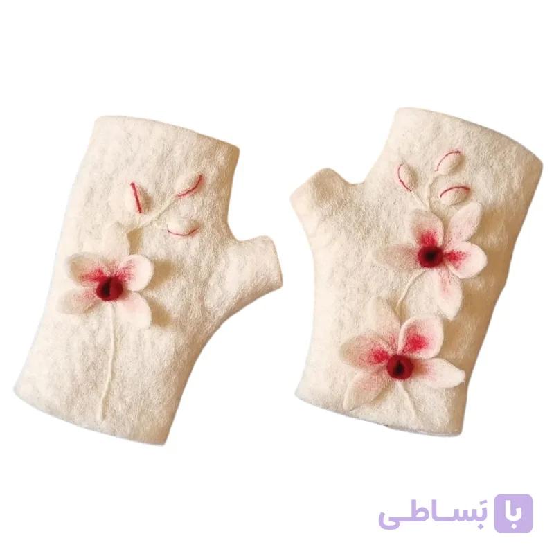 دستکش نمدی طرح ارکیده — تصویر 1