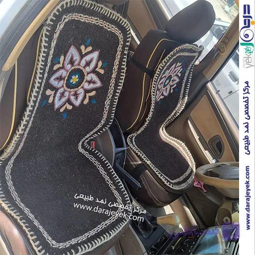 عرق‌گیر صندلی خودرو و اداری | نمد پشمی دست‌دوز — تصویر 1