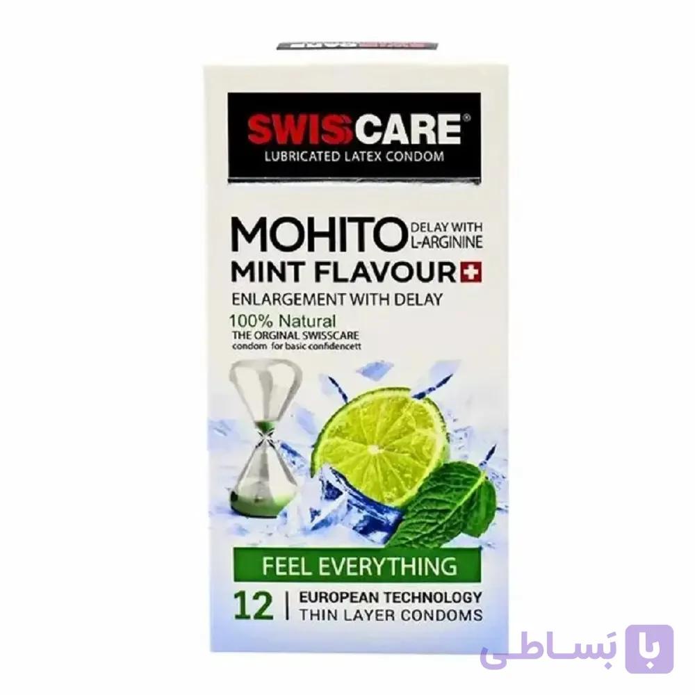 کاندوم سوئیس کر مدل Mohito Mint بسته 12 عددی
