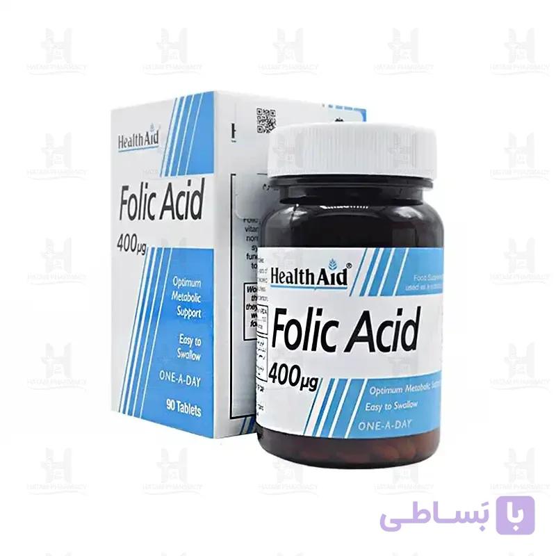 قرص فولیک اسید 400 میکروگرم هلث اید