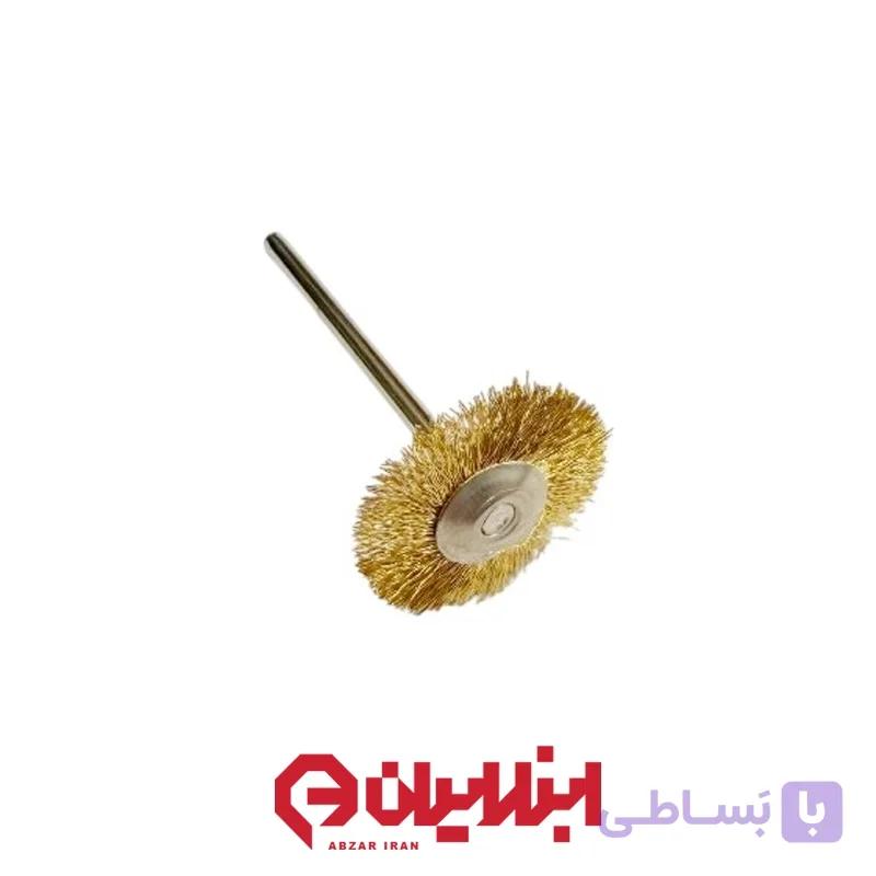 فرچه سیمی طلایی تخت سایز 25 میلیمتر فرز مینیاتوری — تصویر 1