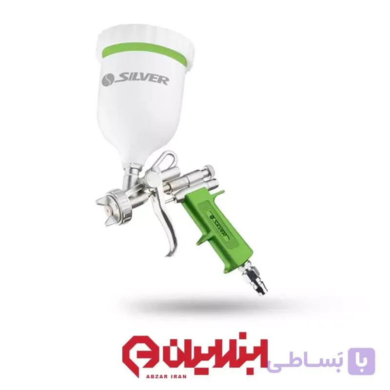 پیستوله دو تنظیم E70 با سوزن و نازل برنجی 1.8 میلیمتری سیلور مدل GTAPB011 — تصویر 1