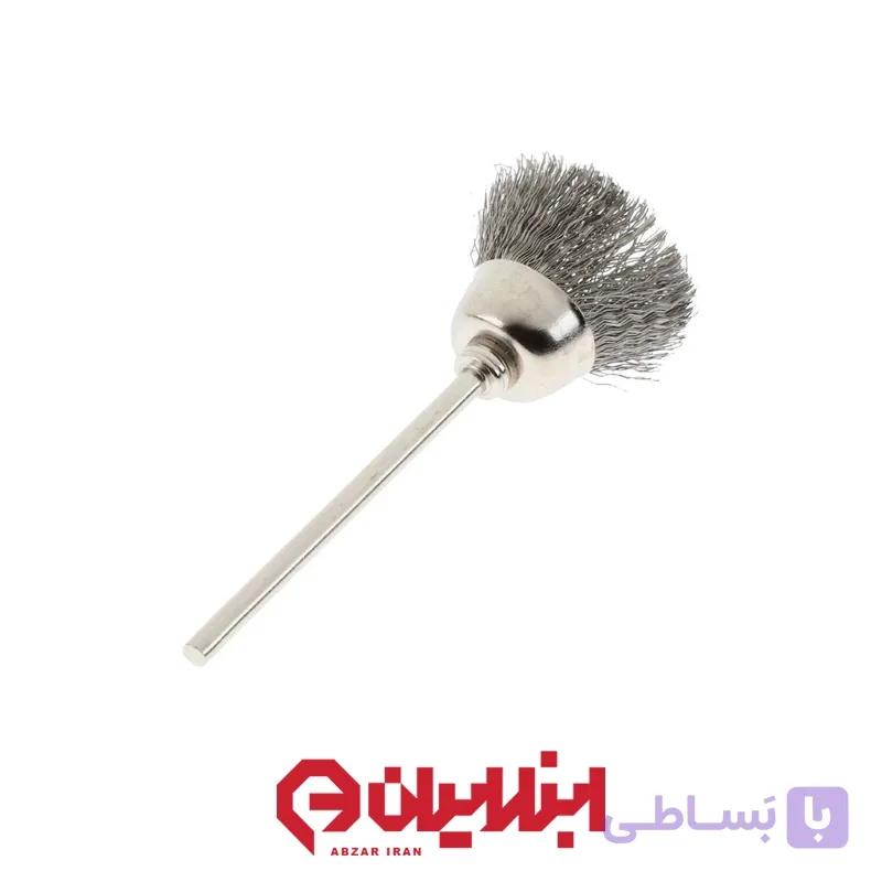 فرچه سیمی نقره‌ای کاسه‌ای سایز 15 میلیمتر فرز مینیاتوری