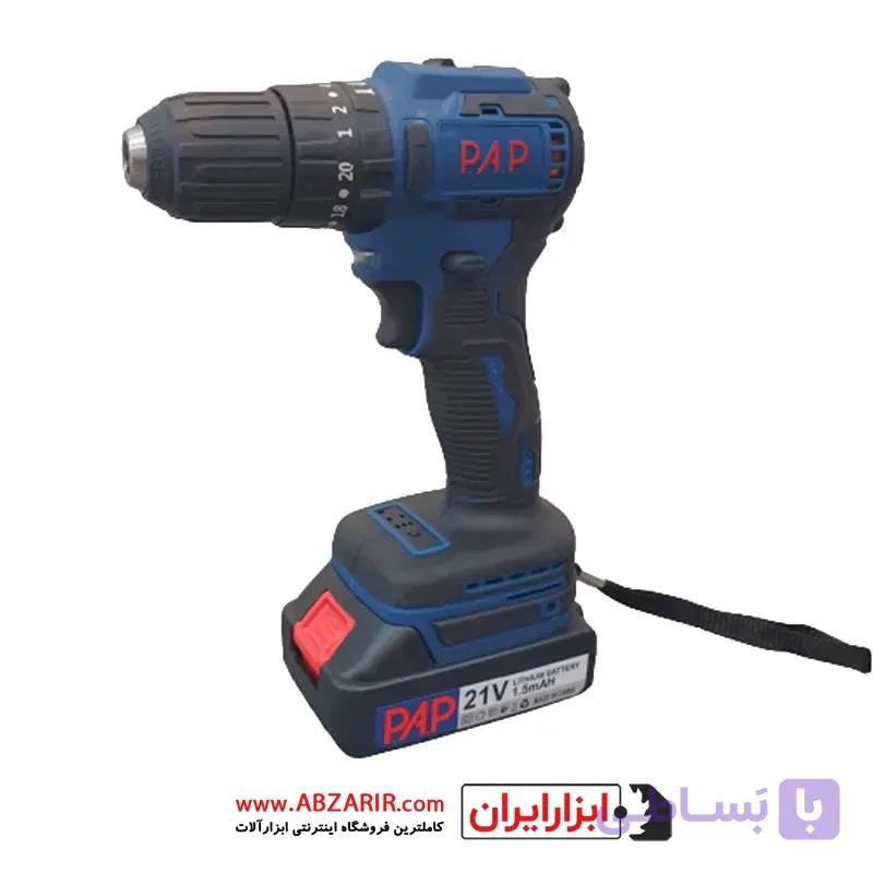 دریل شارژی چکشی براشلس 21 ولت دو باتری پی ای پی مدل BID-2115 — تصویر 1