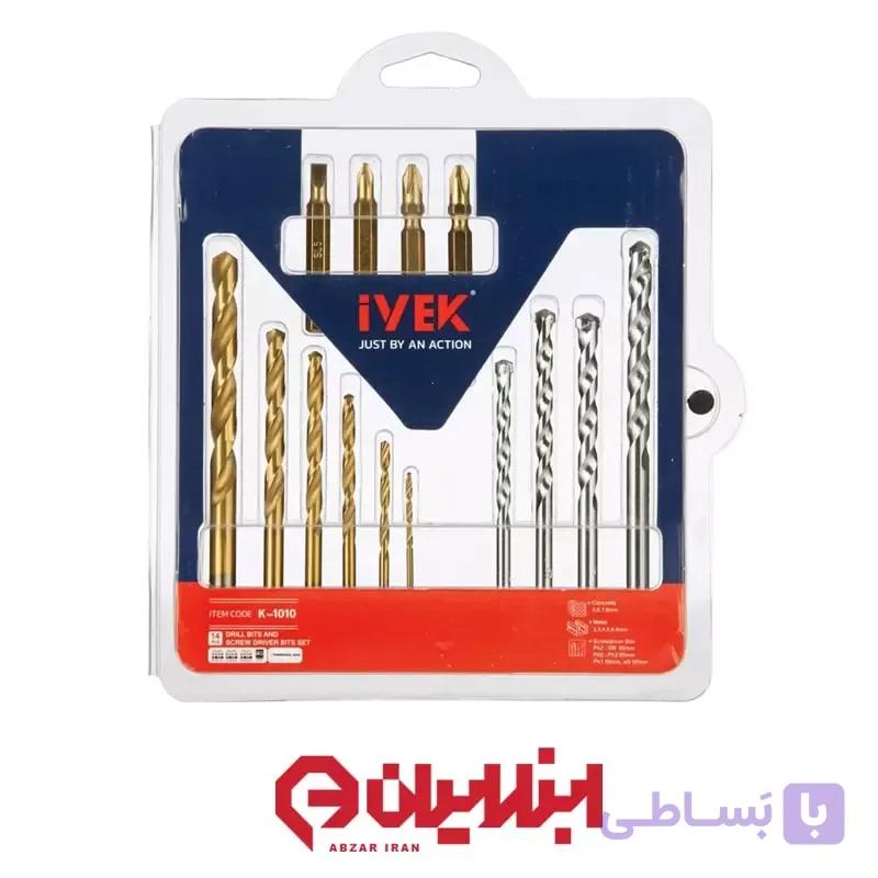 ست سری پیچ‌گوشتی و مته ایوک مدل K-1010 — تصویر 1