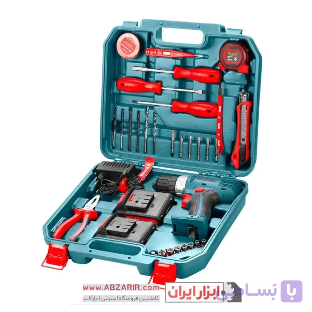 کیت 33 عددی دریل شارژی 14 ولت دو باطری رونیکس مدل RS-8014 — تصویر 1