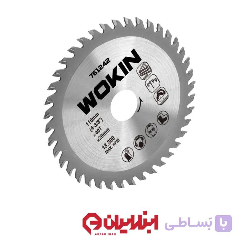 تیغ اره الماسه 115 میلیمتر 40 دندانه چوب بر ووکین — تصویر 1