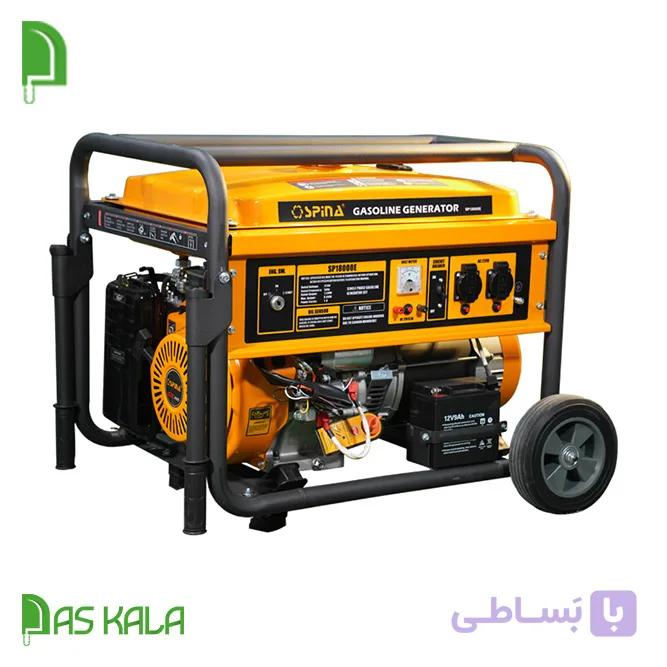 موتور برق بنزینی اسپینا 8 کیلووات سه فاز استارتی ATS دار مدل SP18000E/3 — تصویر 1