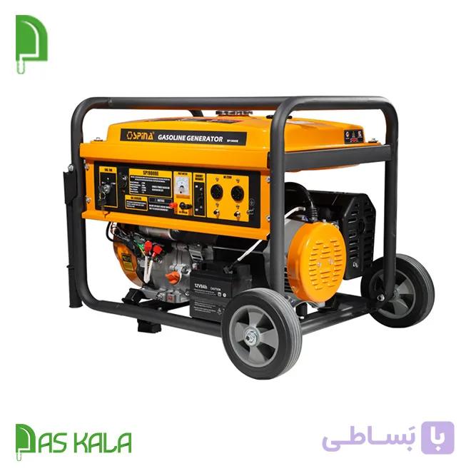 موتور برق بنزینی اسپینا 11 کیلووات استارتی تکفاز ATS دار مدل SP25000E — تصویر 1