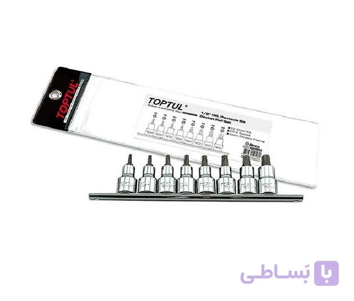 ست ریلی بکس ستاره ای سوراخ دار 1/2  8 عددی تاپ تول – TOPTUL مدل GAAG0806
